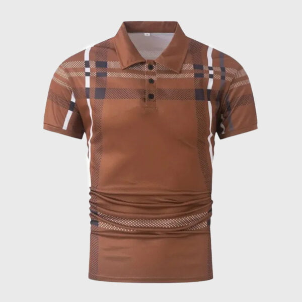 Code: 115 (Chocolate) Premium China Polo | HandLoom Polo Shirt - Image 2