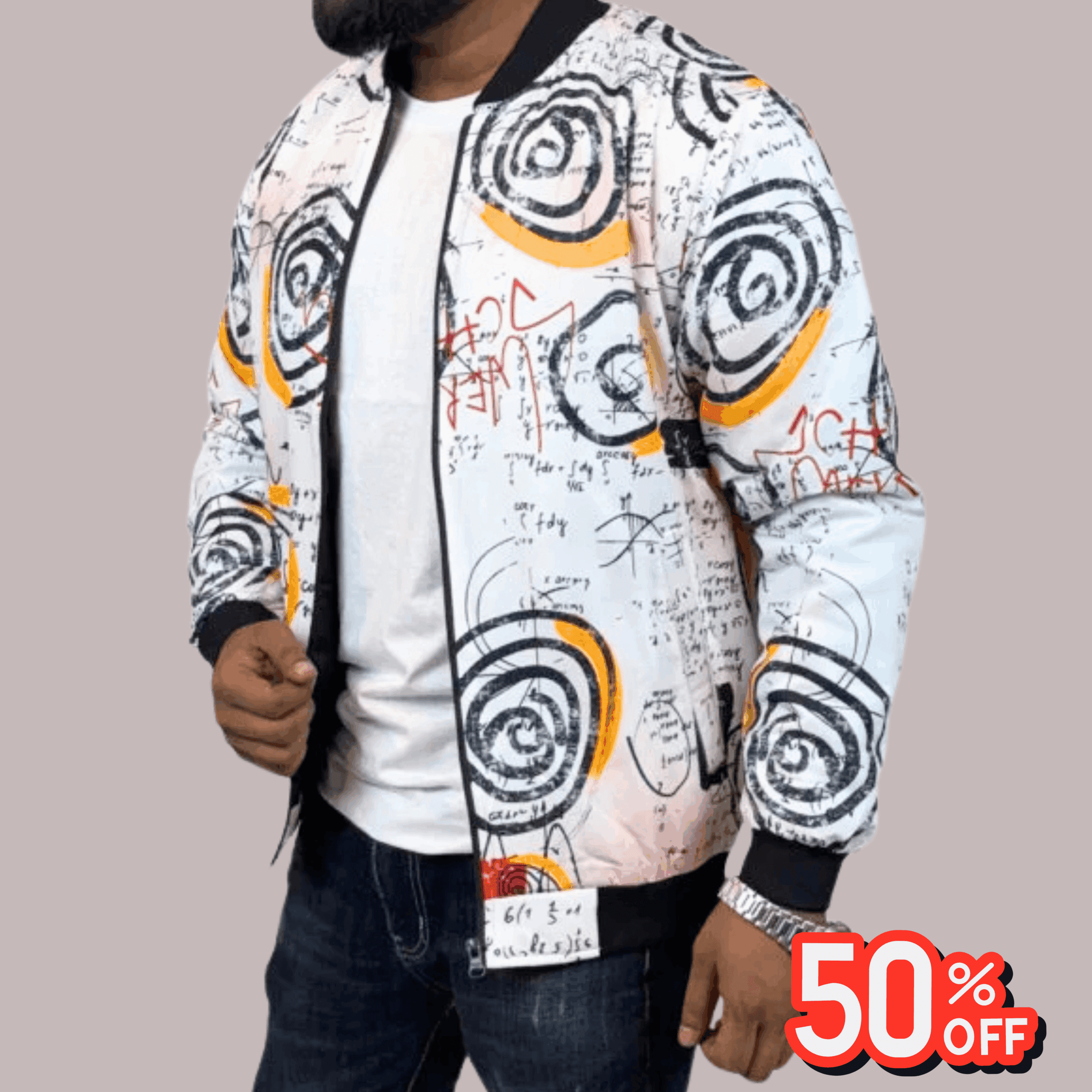 Code: S-406 (White)| Premium Pedding Jacket for Men's