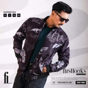 Code: S-404 (BLACK)|  Premium Pedding Jacket for Men's