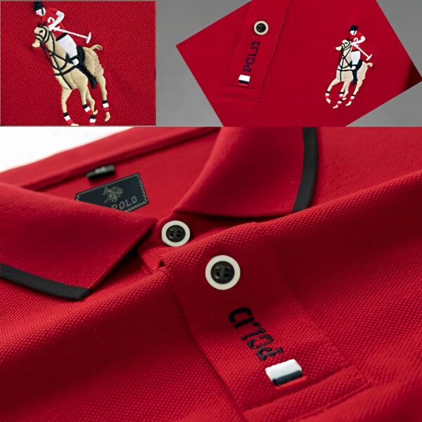 Code: 747 Premium Cotton Polo Shirt For Men - Image 2