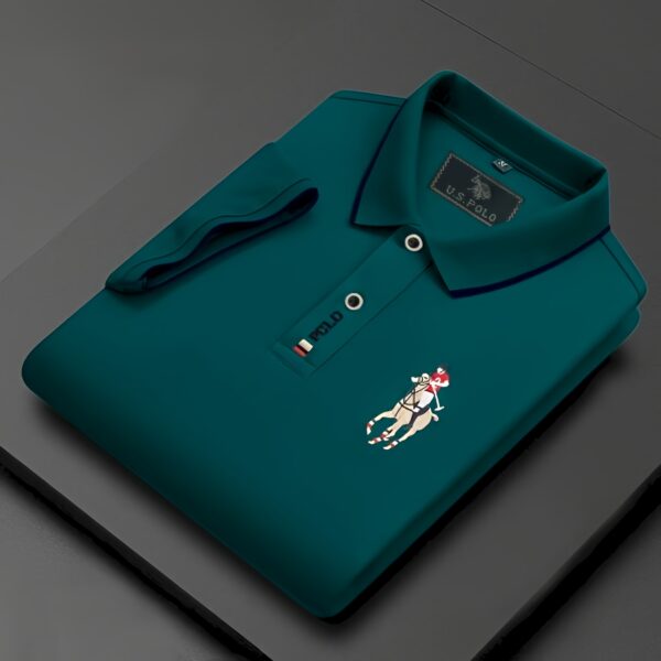 Code: 752 Premium Cotton Polo Shirt For Men - Image 3