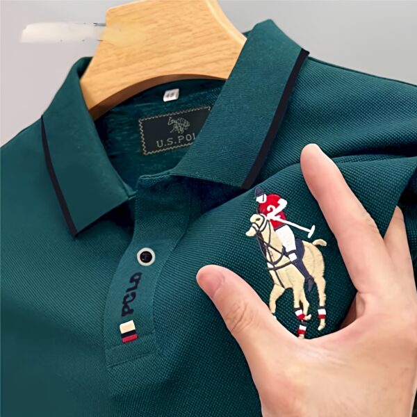 Code: 752 Premium Cotton Polo Shirt For Men - Image 2