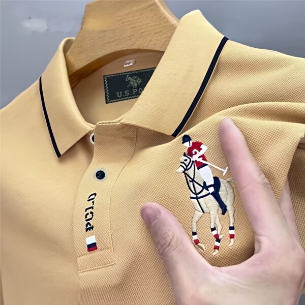Code: 753 Premium Cotton Polo Shirt For Men - Image 2