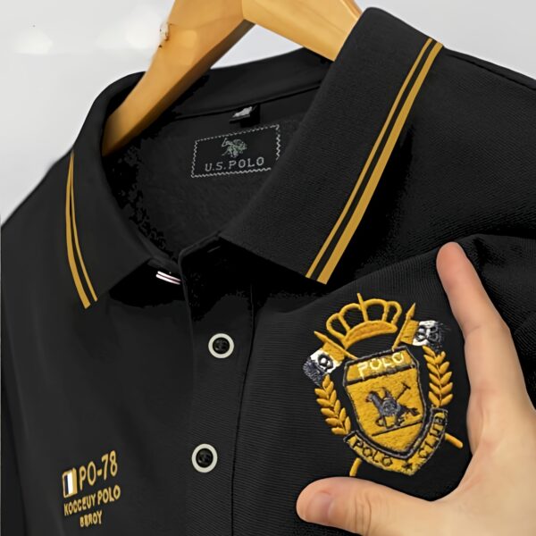 Code: 755 Premium Cotton Polo Shirt For Men - Image 3