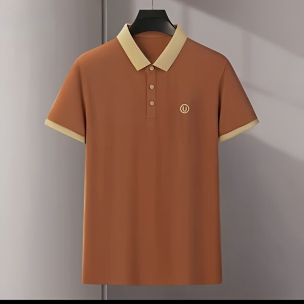 Code: 1829 Premium Cotton Polo Shirt For Men - Image 2